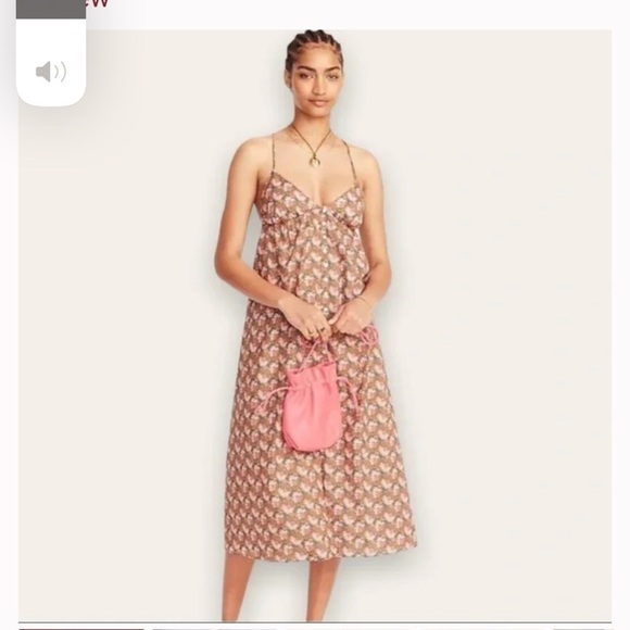 J. CREW Collection Triangle Sundress in Ratti Prism Floral Dress - Picture 1 of 14